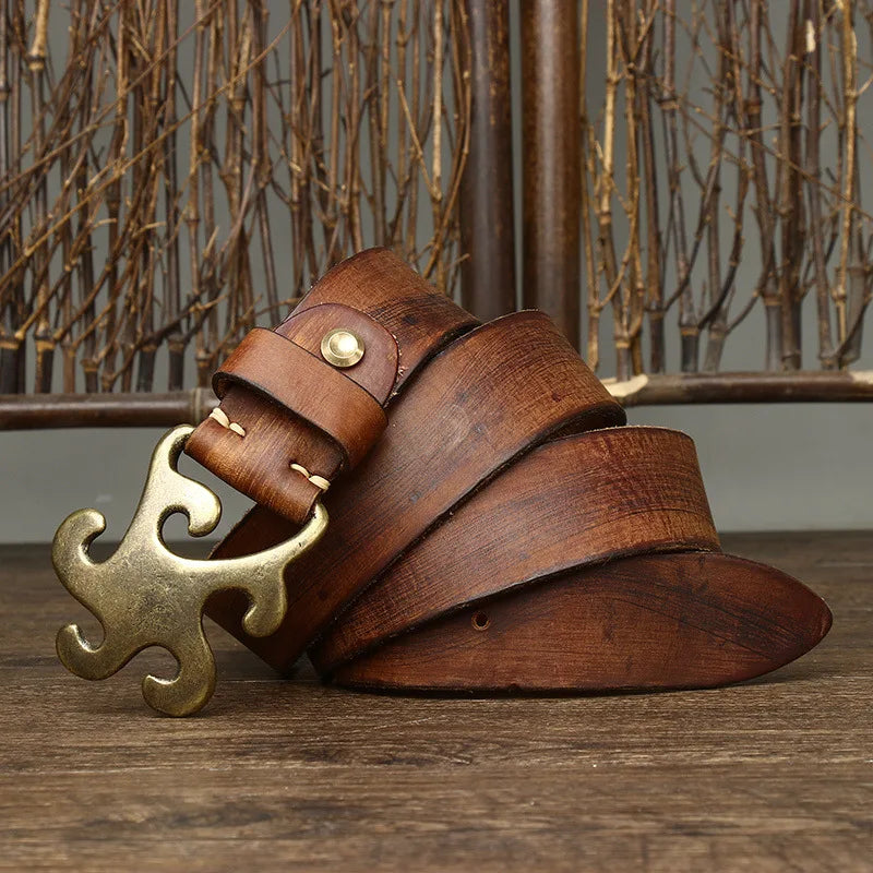 Stunning Smooth Brass Buckle Belts