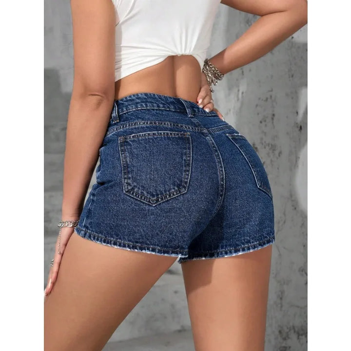 Stylish Ripped Denim Shorts