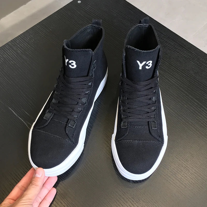 Comfortable Lace-Up Canvas Boots