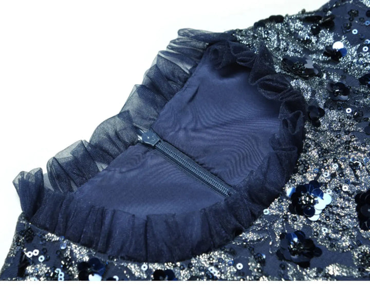 Graceful Three-dimensional Flower Evening Dress