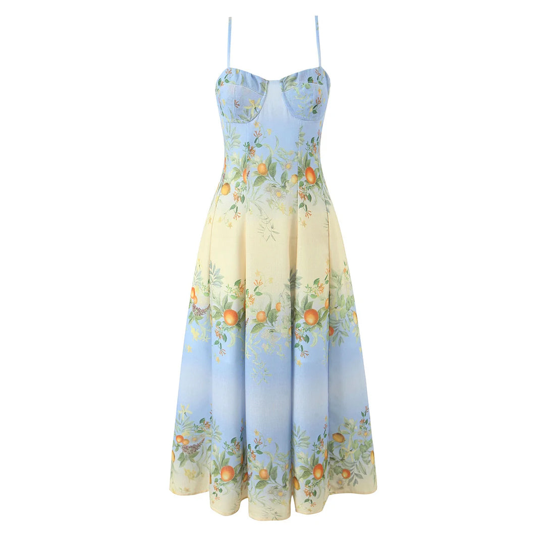 Beautiful Spaghetti Straps Summer Dress