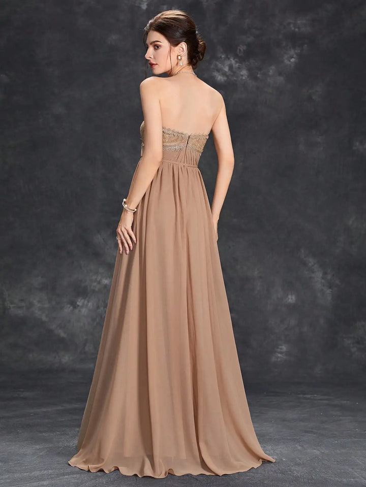 Romantic Pleated Maxi Dress