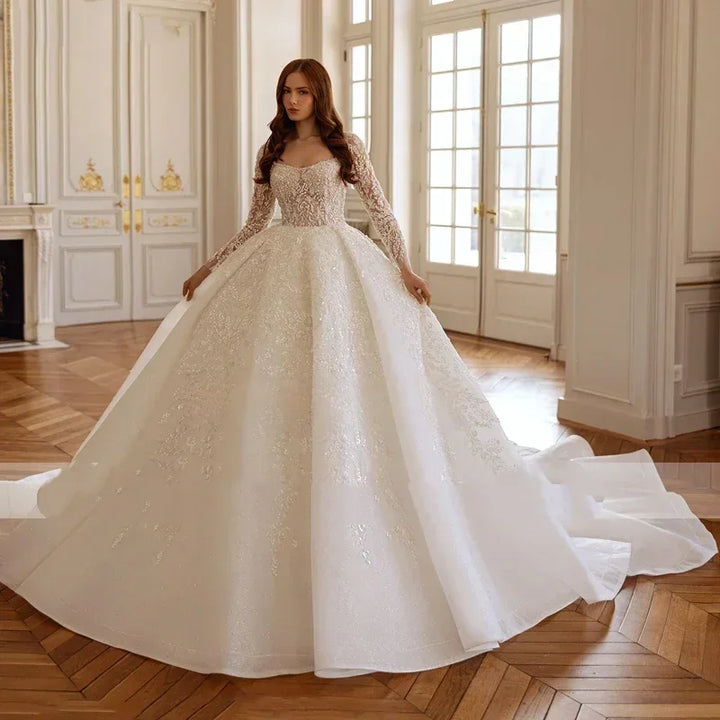 Regal Embroidered Bridal Couture Gown