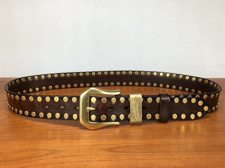 Fashionable Punk Rivet Leather Belt