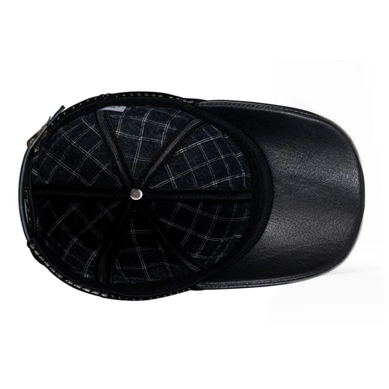Stylish Sheepskin Suede Baseball Cap