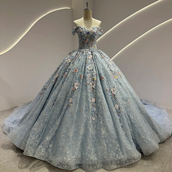 Exquisite Graceful Long Train Wedding Dress