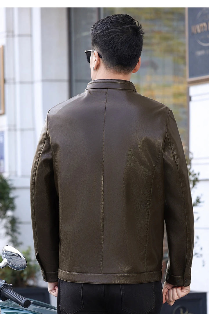 Lightweight Real Leather Casual Jacket