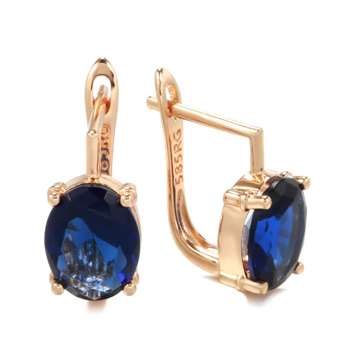 Romantic 14K Gold Sapphire Earrings