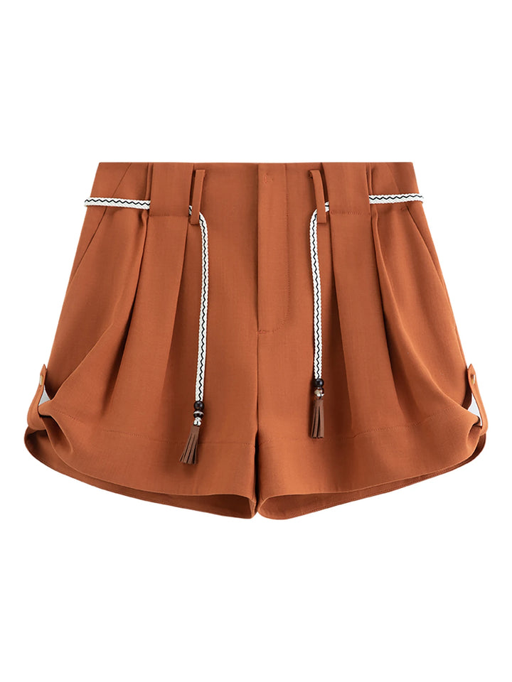 Classic Pleated A-Line Shorts