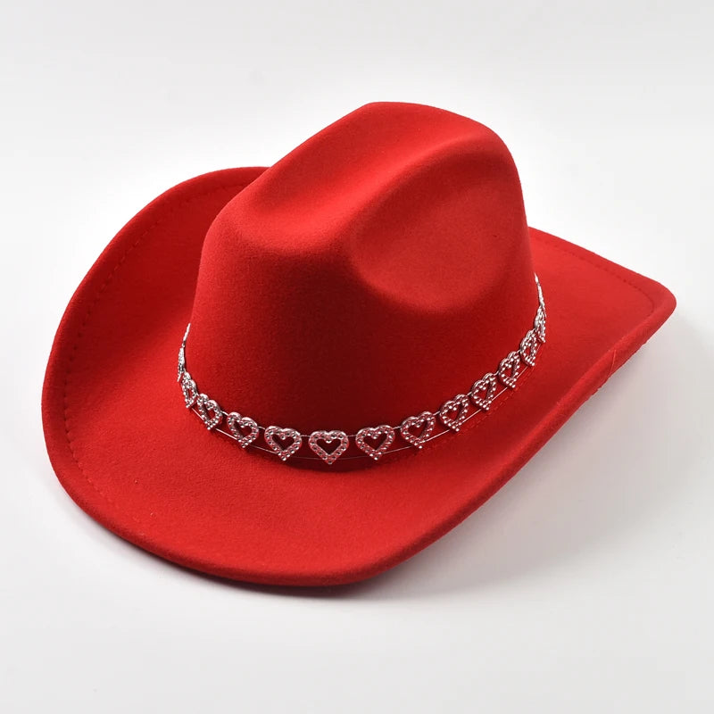 Sleek Roll-Up Brim Cowgirl Hat