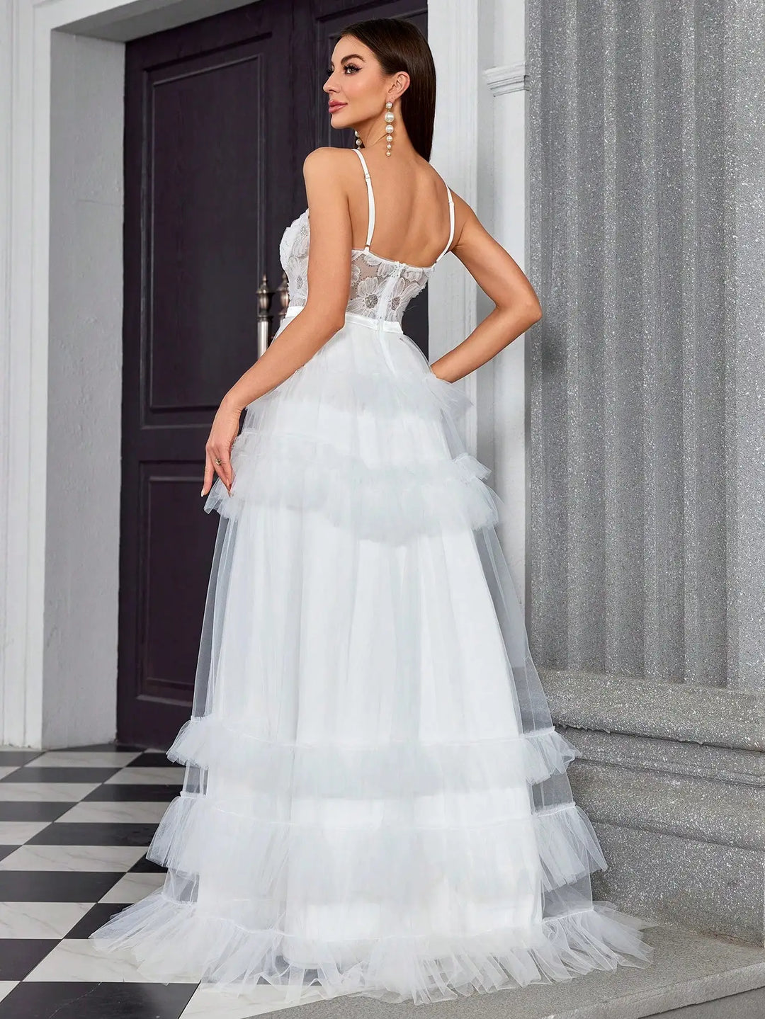 High-Quality Three-dimensional Embroidered Dress