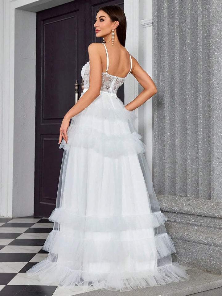 High-Quality Three-dimensional Embroidered Dress