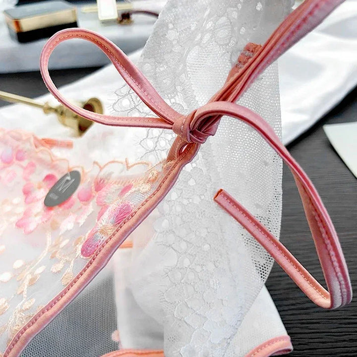 Tempting Mesh Lace-Up Briefs