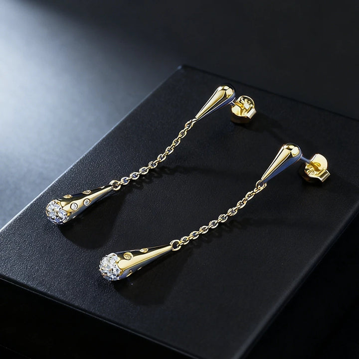 Luxury Gemstone Tassel Drop Earrings