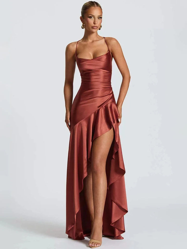 Glamorous Thigh High Split Maxi Dress