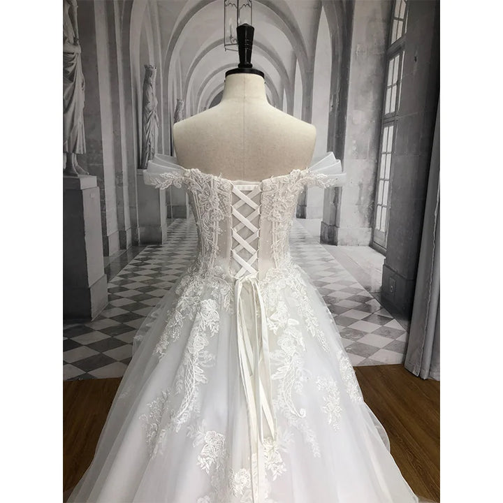 Court Train Beaded Bridal Gown