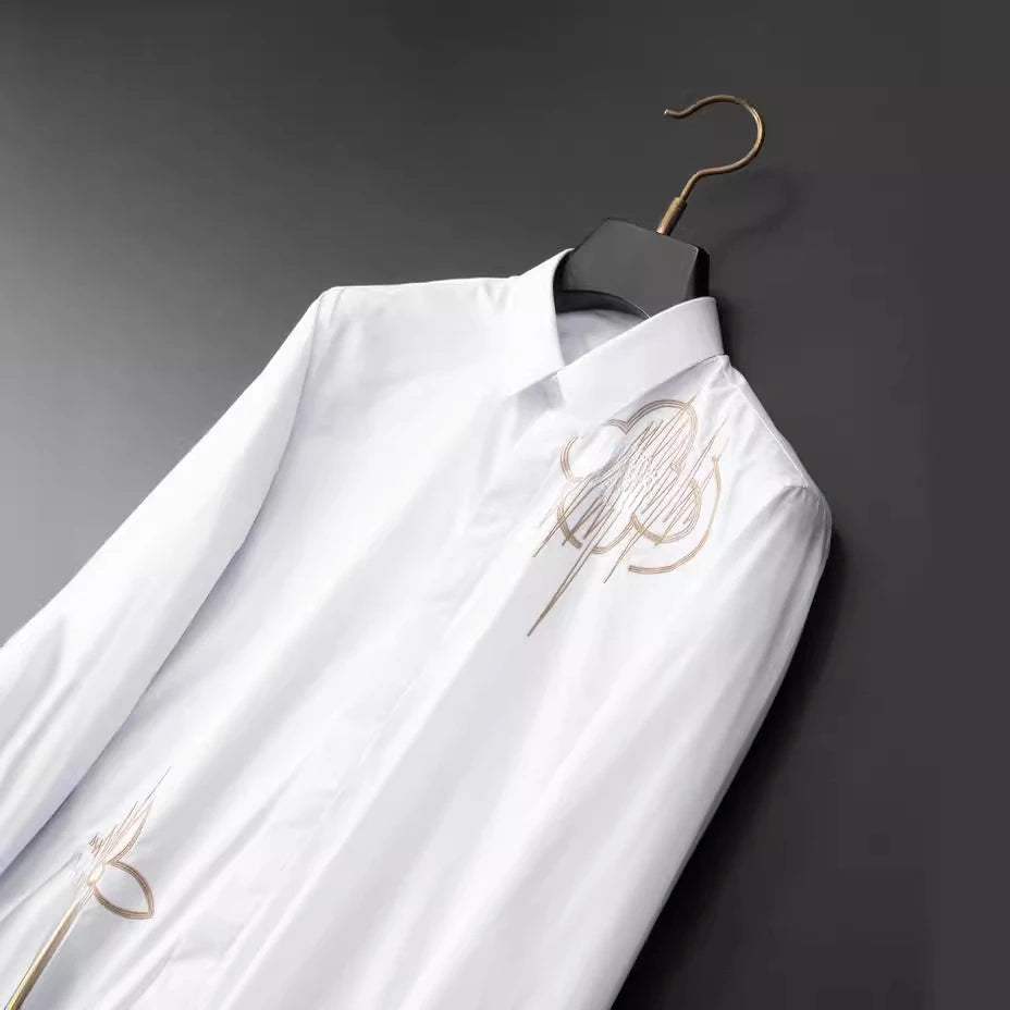 Everyday Luxury Embroidered Dress Shirt