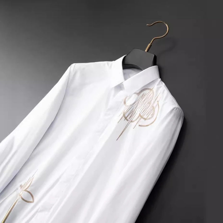Everyday Luxury Embroidered Dress Shirt