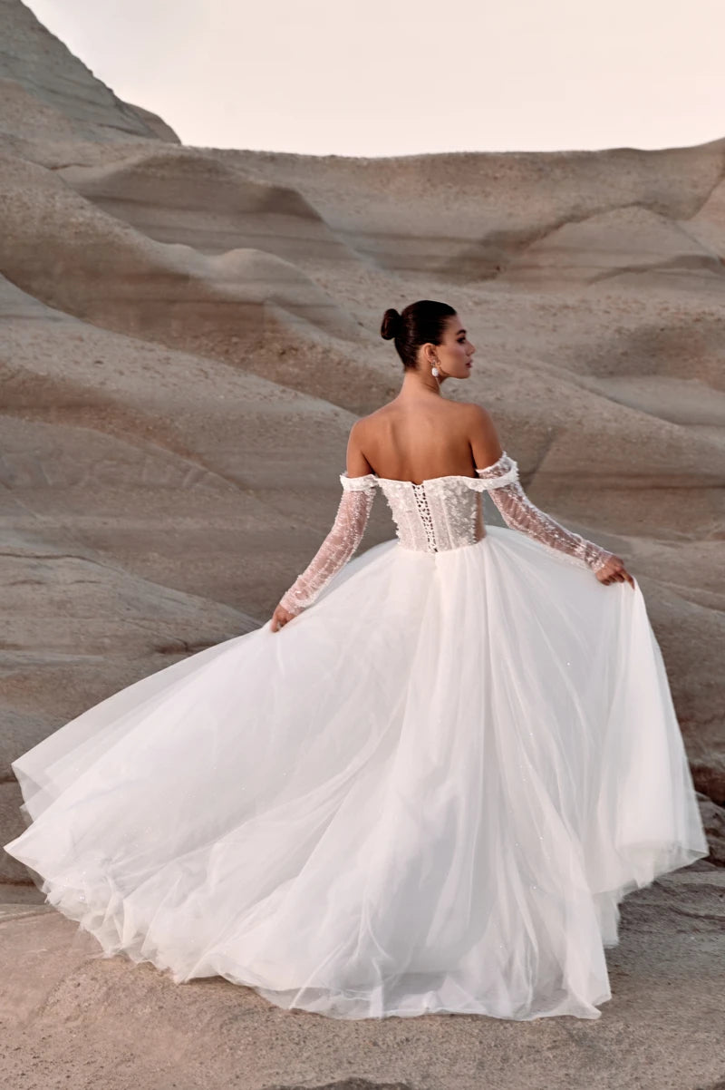 Radiant Beaded Lace Wedding Dress