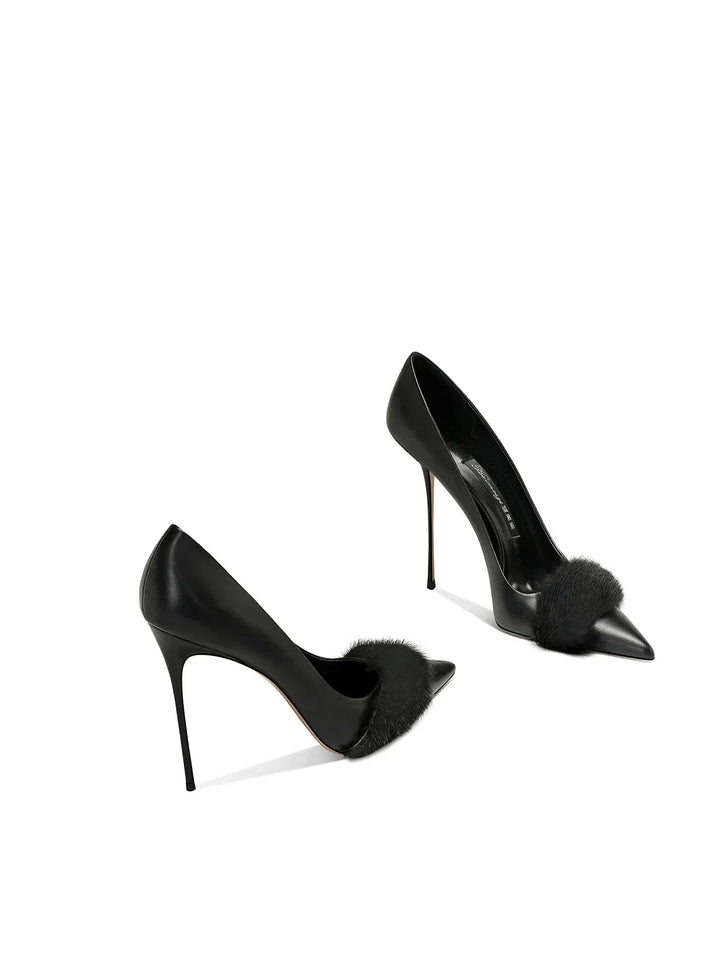 Refined Pointed Thin Heel Pumps