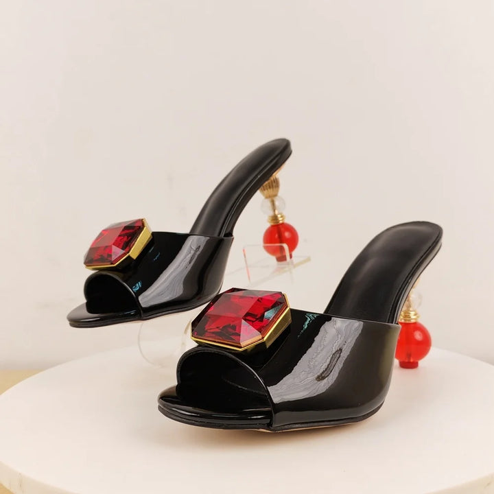 Bold Style Gem Sculpted High Heels