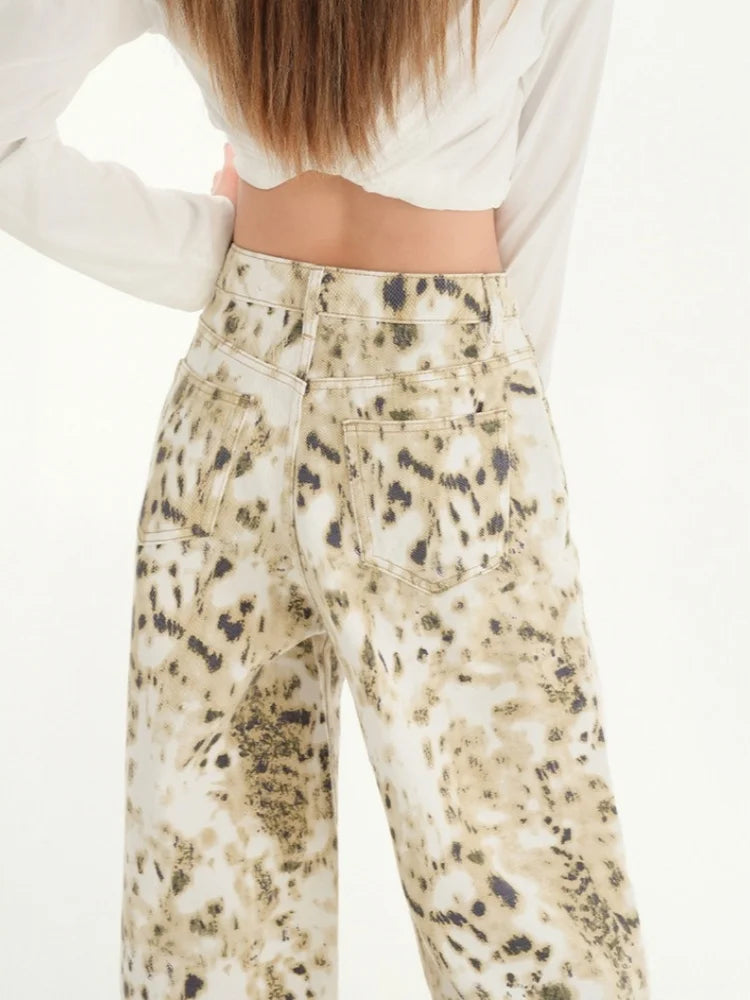 High Street Leopard Print Casual Pants