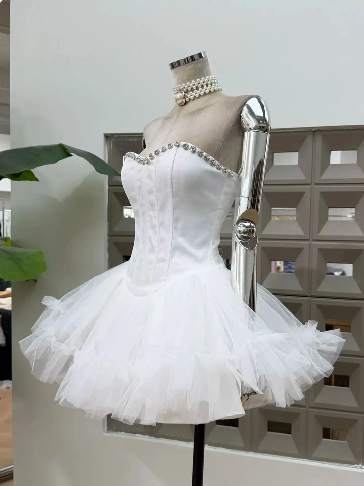 Timeless High Waisted Mini Party Dress