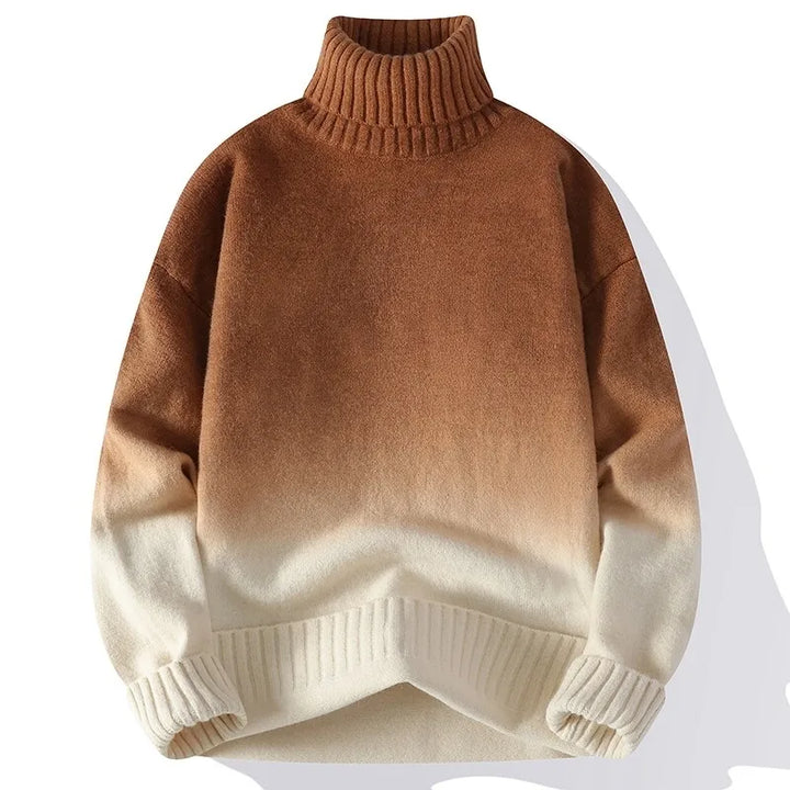 Charming Turtleneck Gradient Knitted Jumper