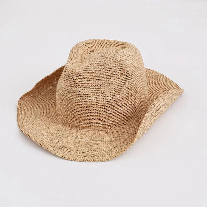 Natural Raffia Straw Brim Hat