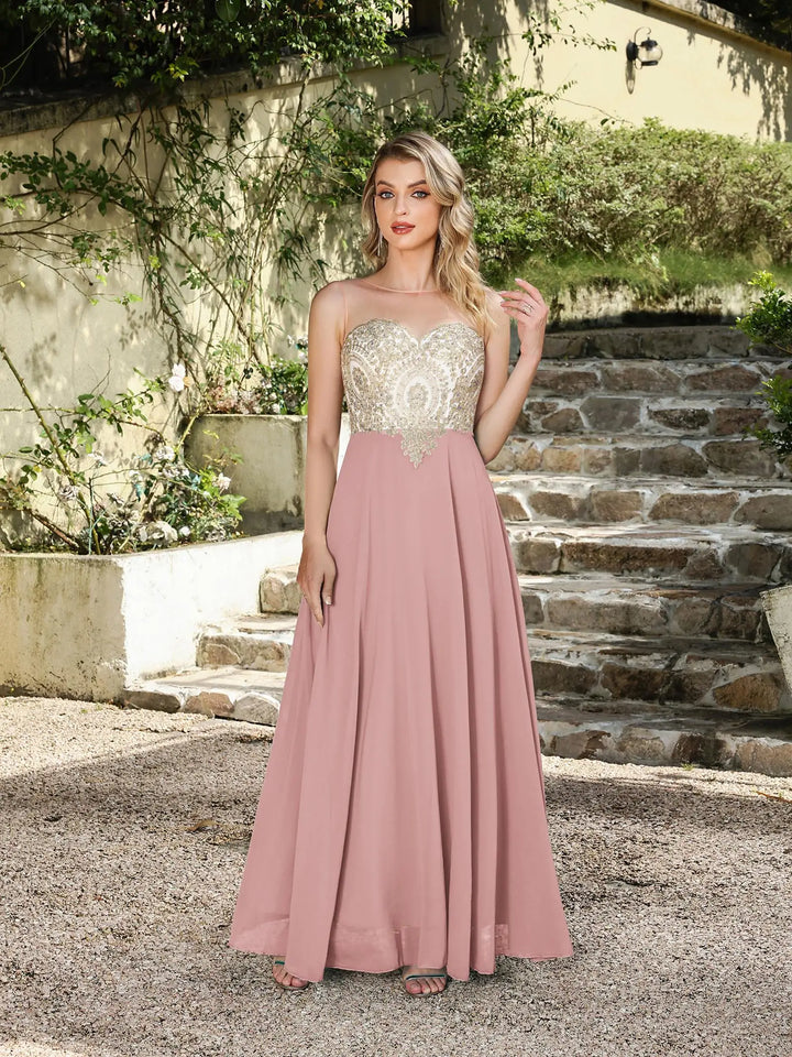 Regal A-Line Chiffon Gown