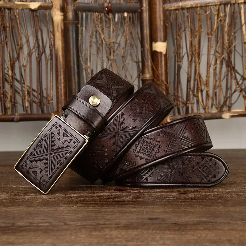 Light Luxury Cowboy Leather Belt