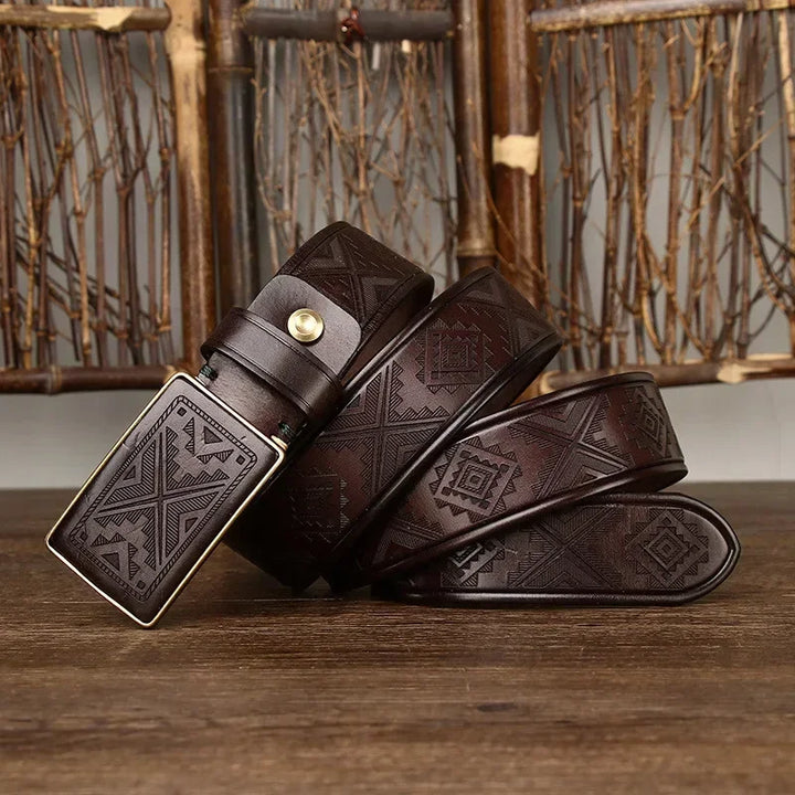Light Luxury Cowboy Leather Belt