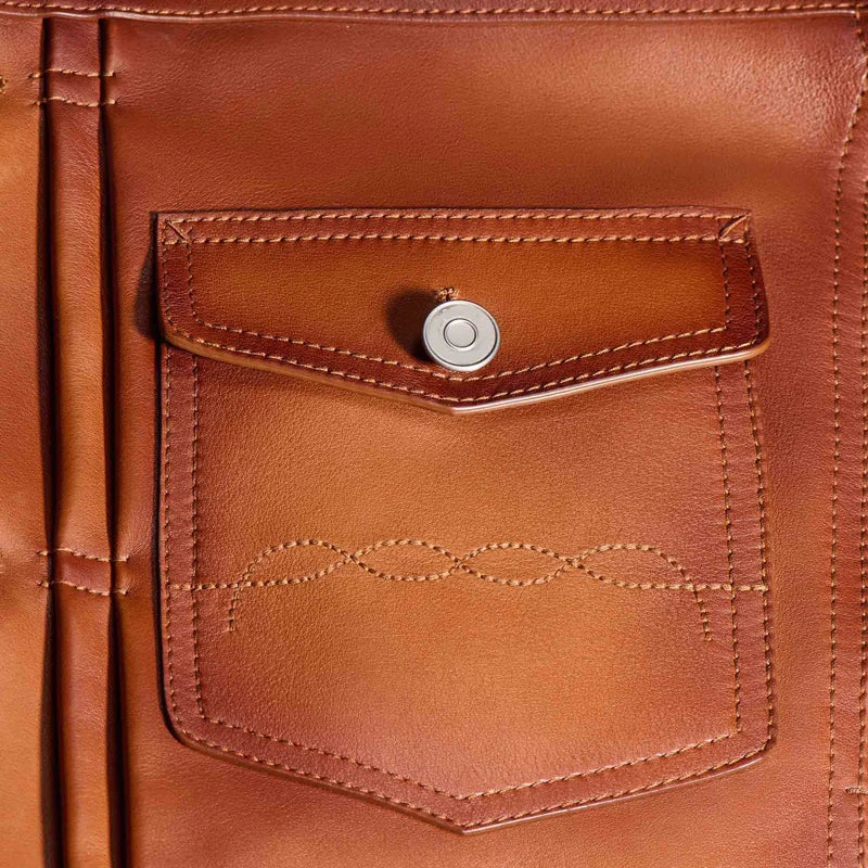 Bag Pocket Real Leather Jacket