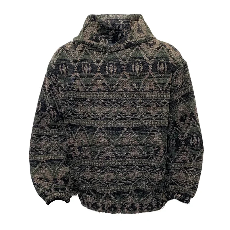 Stylish Jacquard Thickened Warm Hoodie