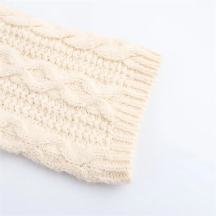 Refined Knitted Mid-Length Coat