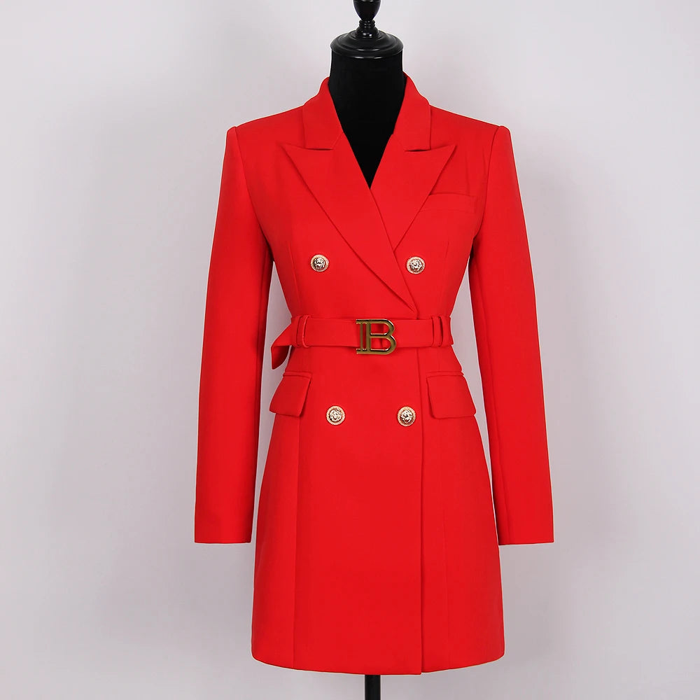 Keep You Accompanied Belted Blazer