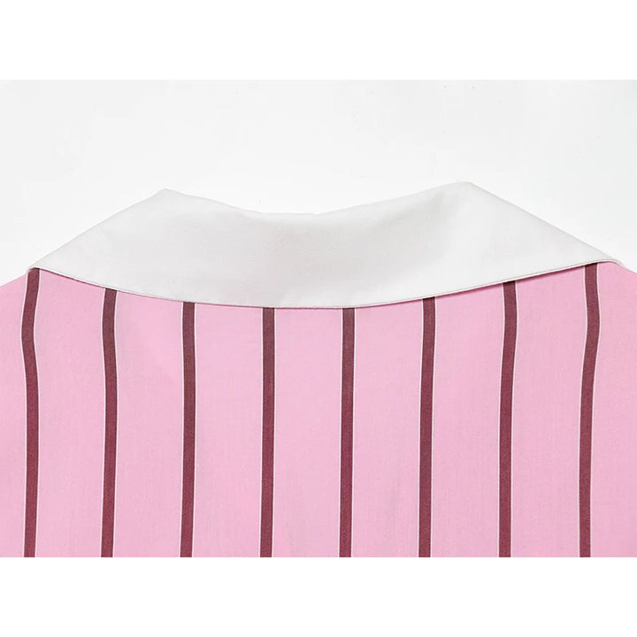 Stunning Contrast Striped Oversized Blouse