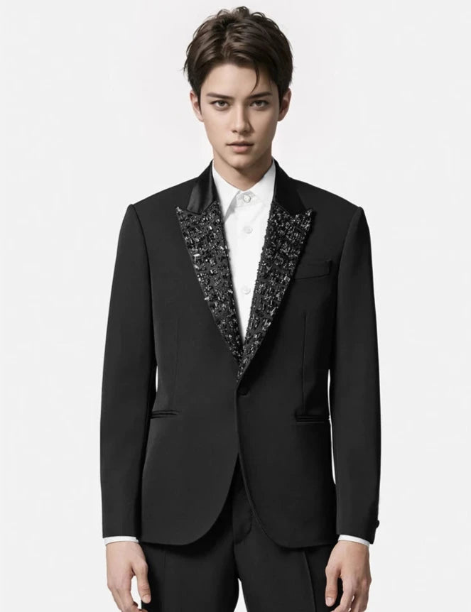 British Style Lapel Hot Diamonds Blazer