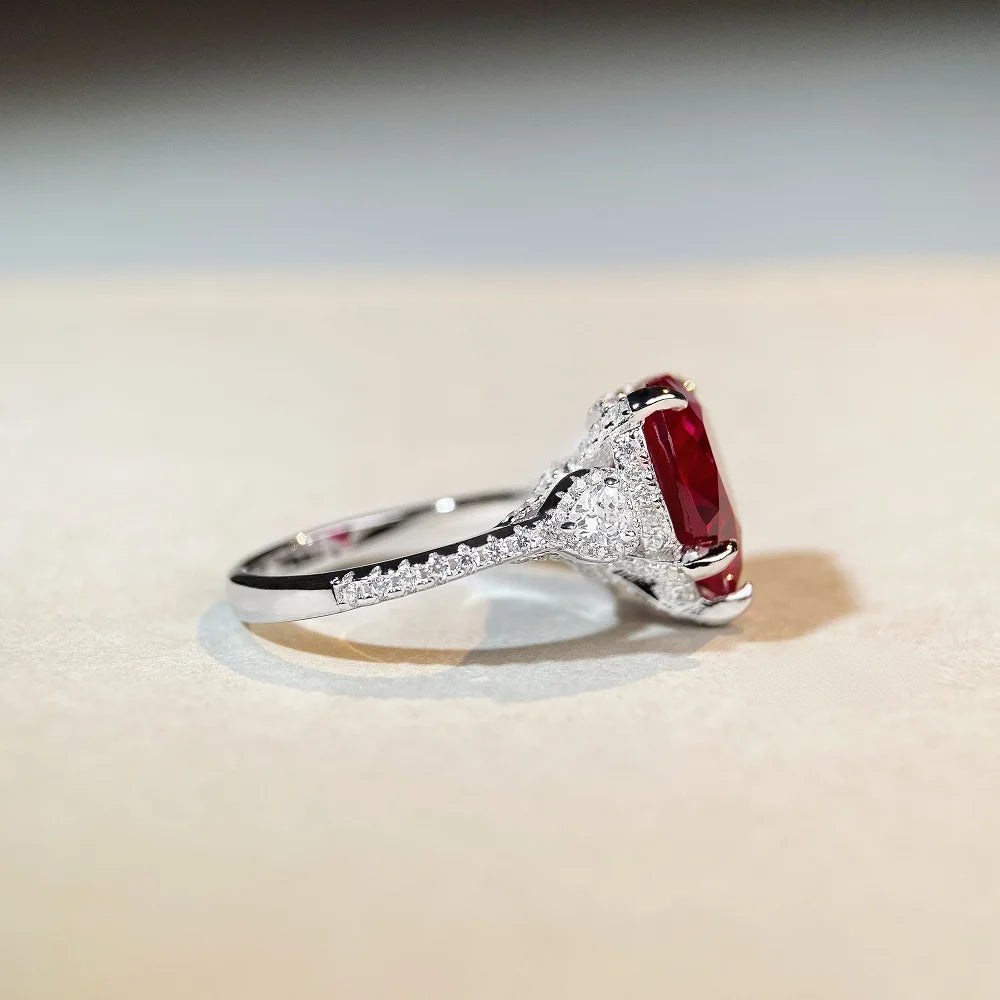 Romantic 2 Karat Pigeon Red Love Ring