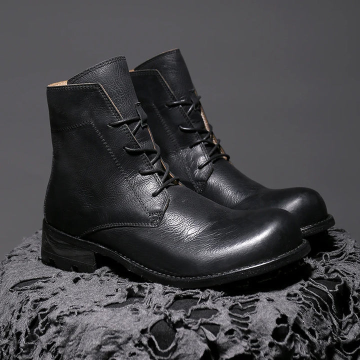Designer High-Top Motorcycle Boots
