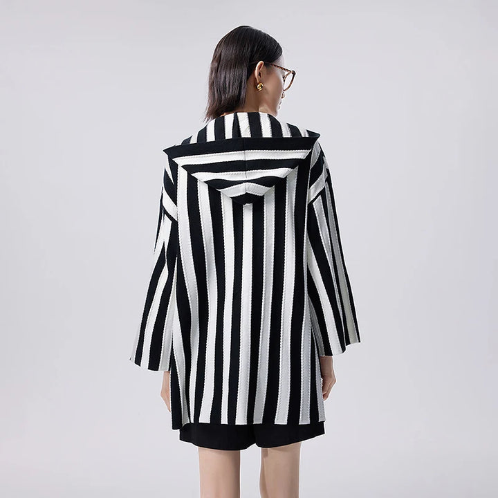 Black & White Stripe Cardigan