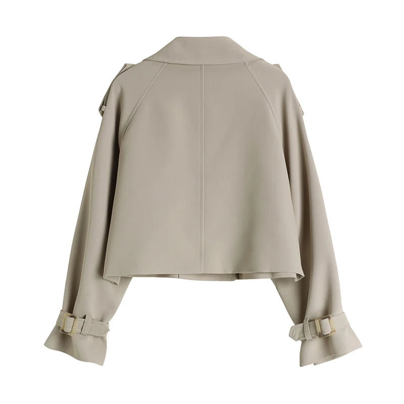 Trendy Double Breasted Tooling Coat