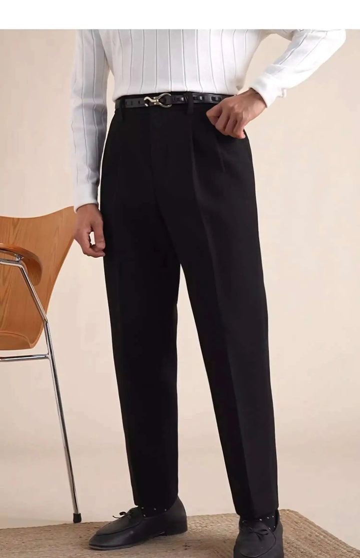 Stylish Double Pleated Dress Pants