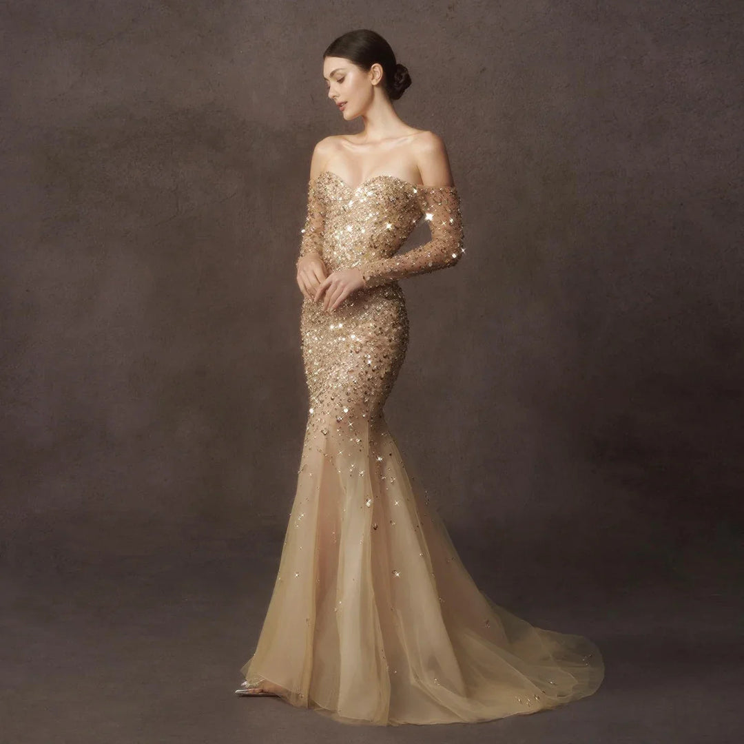 Romance in the Making Sequined Evening Dress