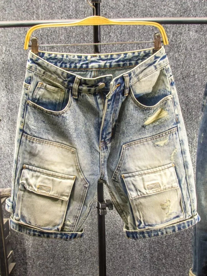 Vintage Distressed Denim Shorts
