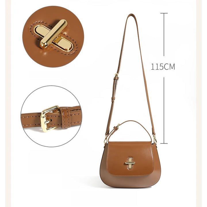 Leather Saddle Small Tote Bag