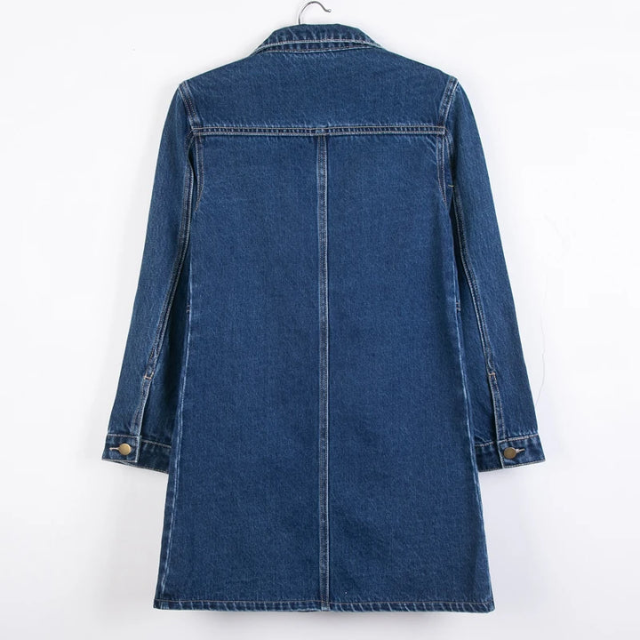 Regal Mid-Length Denim Jeans Coat