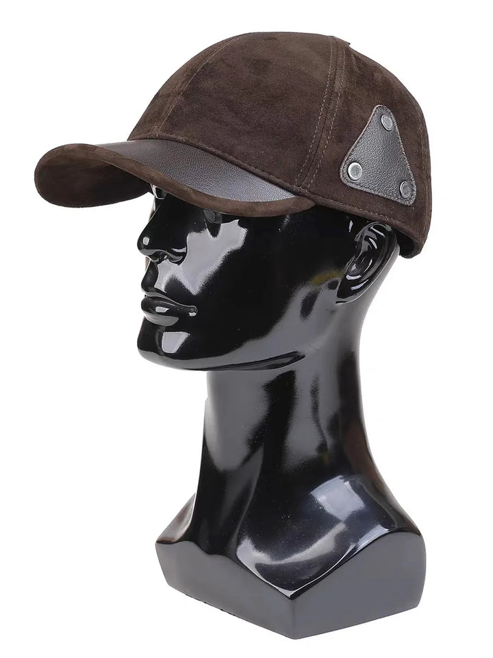 High Quality Suede Leather Baseball Cap