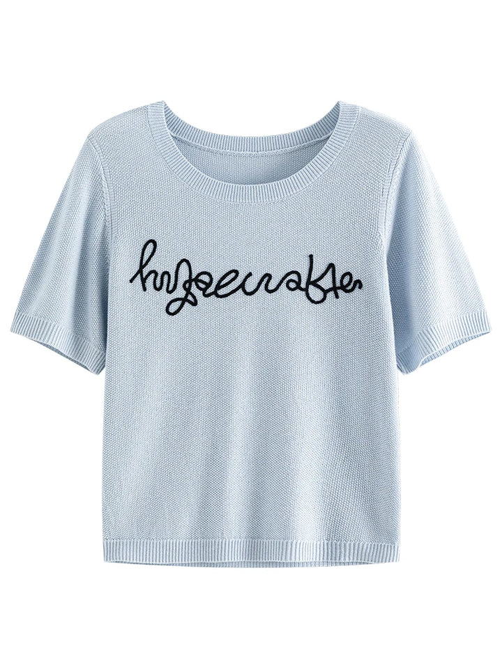 Lovely Knitted Short Sleeve T-Shirt