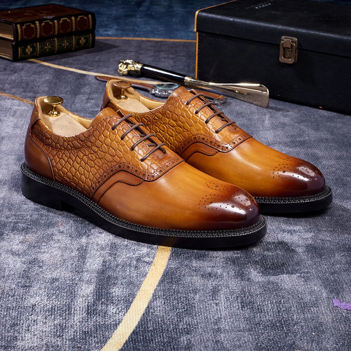 Premium Red Sole Brock Oxford Shoes